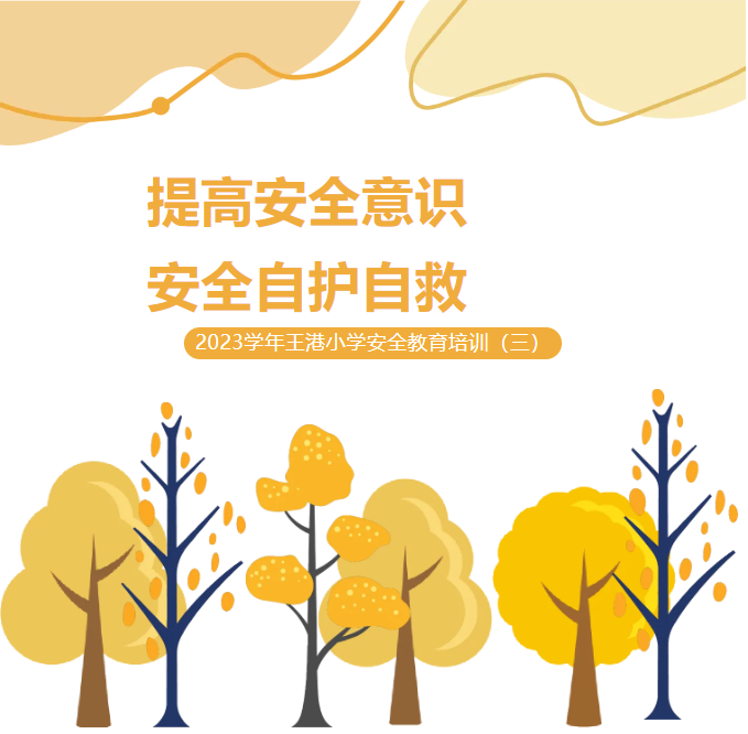 提高安全意识 安全自护自救——2023学年王港小学安全教育培训（三）